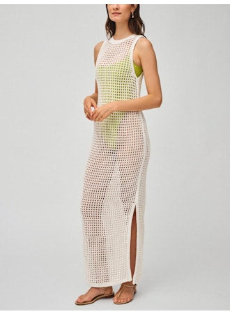 White + Warren- Mesh Coverup Dress