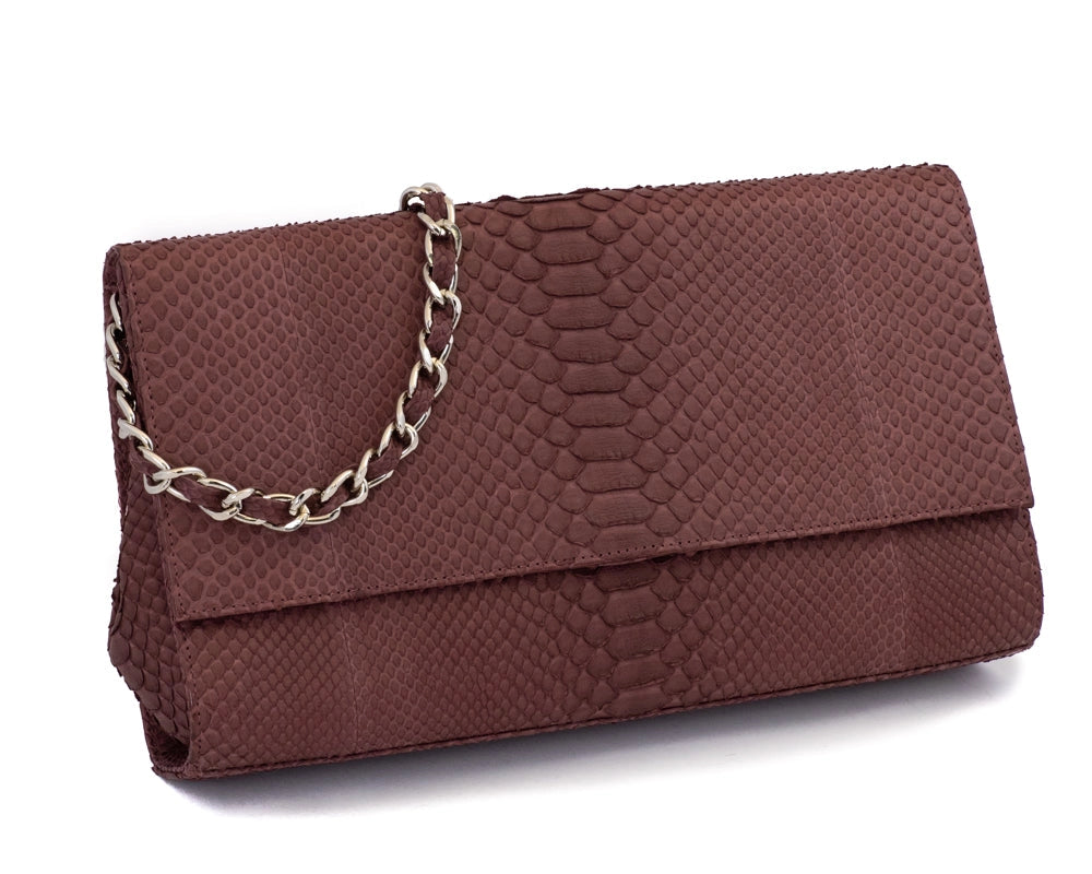 W.H. Petronela- Chain Python Clutch
