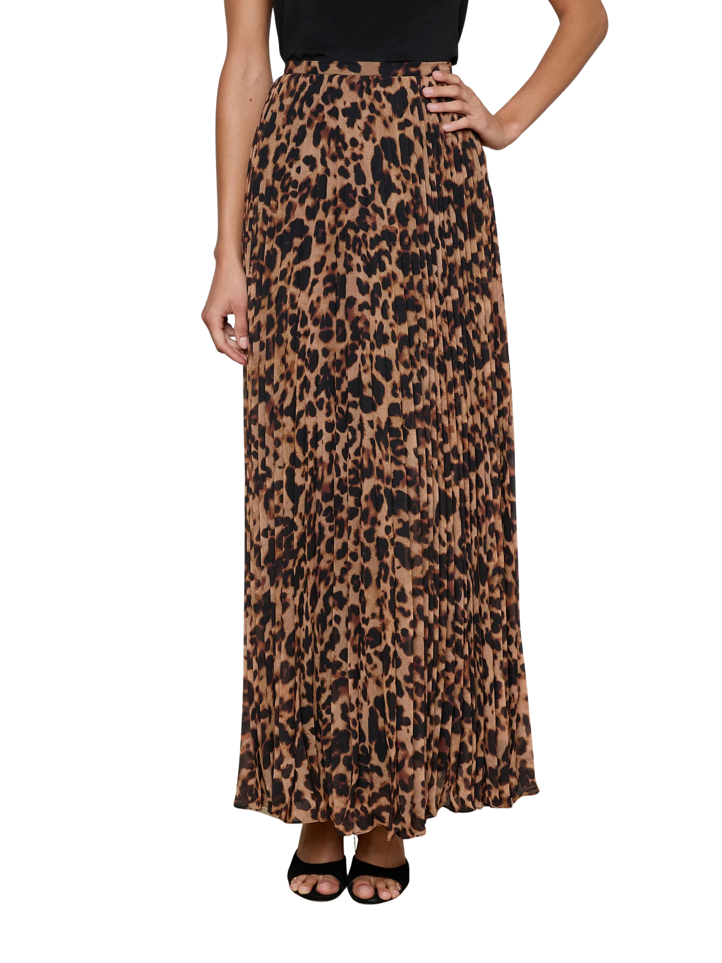 L'Agence- Torin Pleated Maxi Skirt