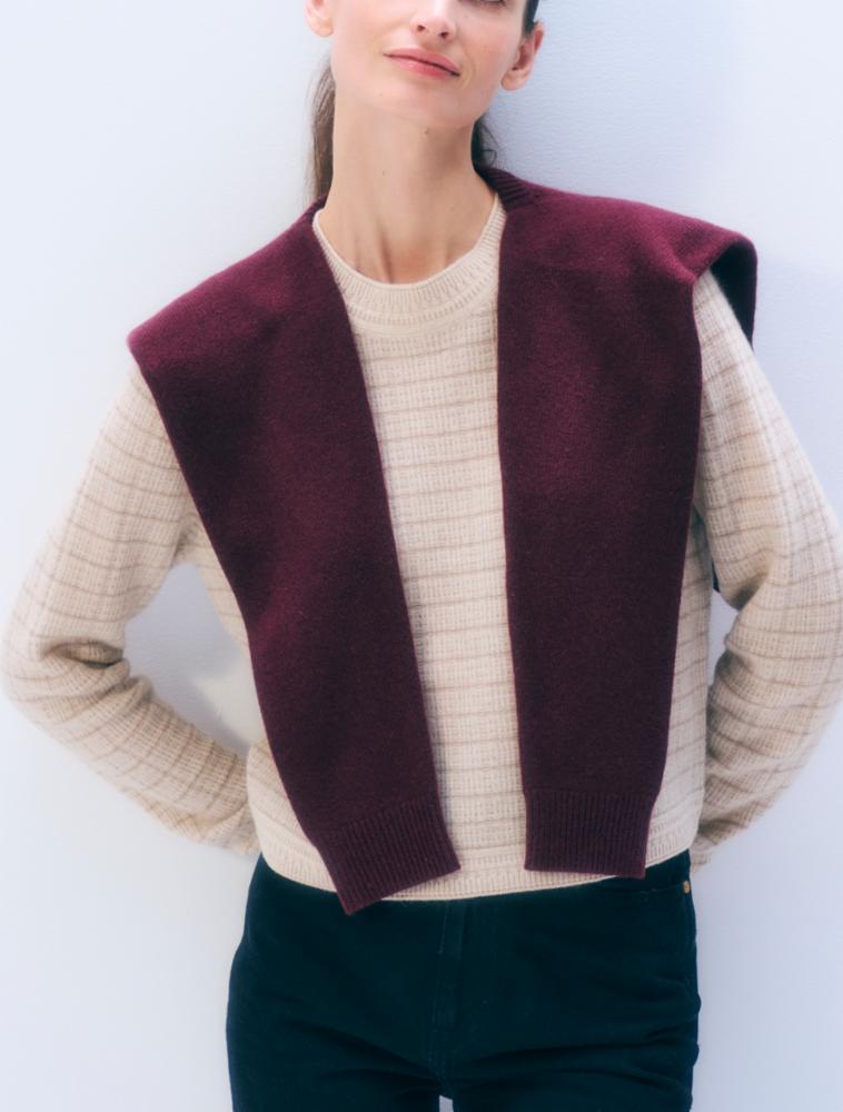 CASHMERE BLEND SWEATER SCARF