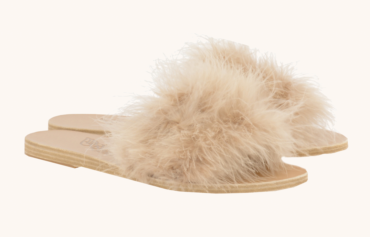 Ancient Greek- Mia Feather Sandal