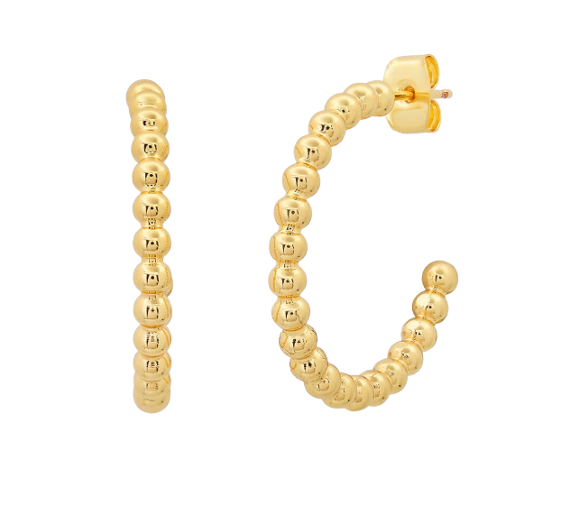 TAI- Small Gold Ball Hoops