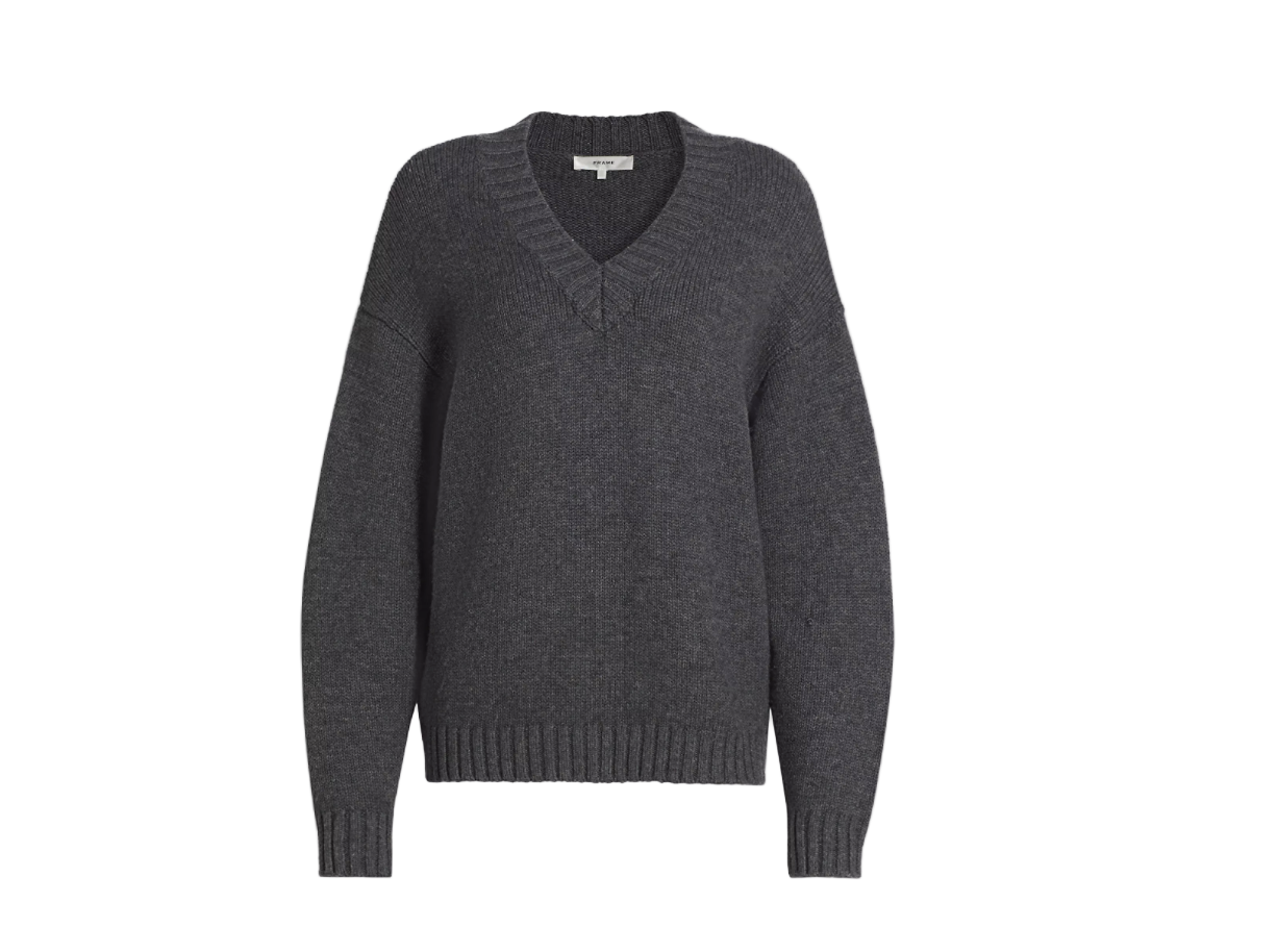 sale! Deuxieme class FRAME V NECK KNIT◆ FRAME Chunky V Neck Sweater | Shopbop