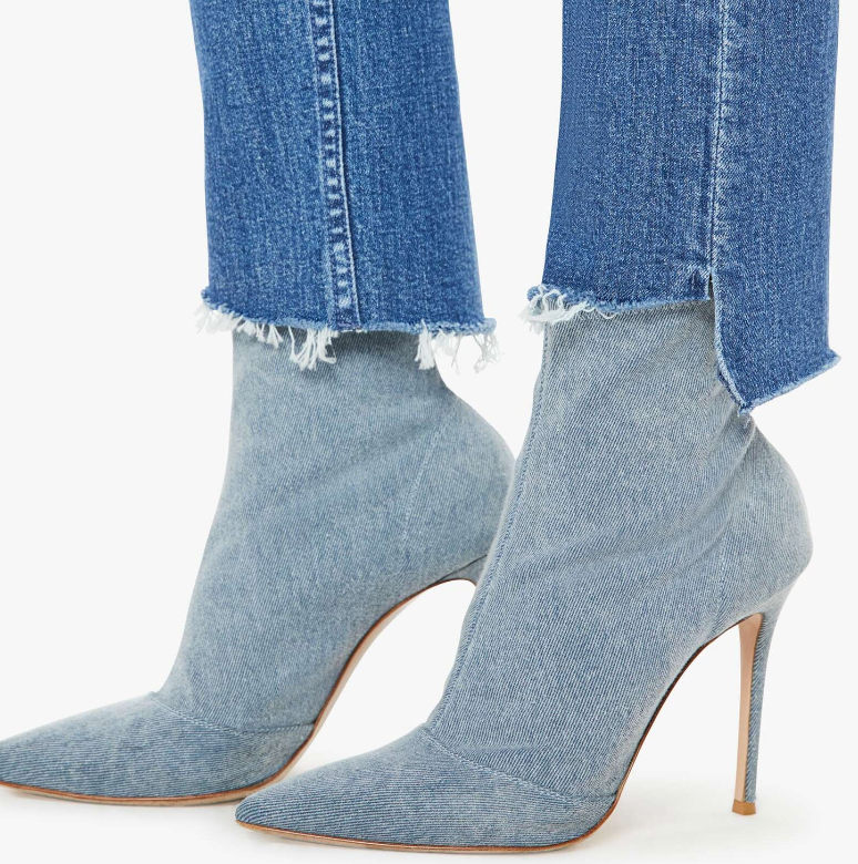 MOTHER- HW Rider Ankle Step Fray in Loafers and Lassos