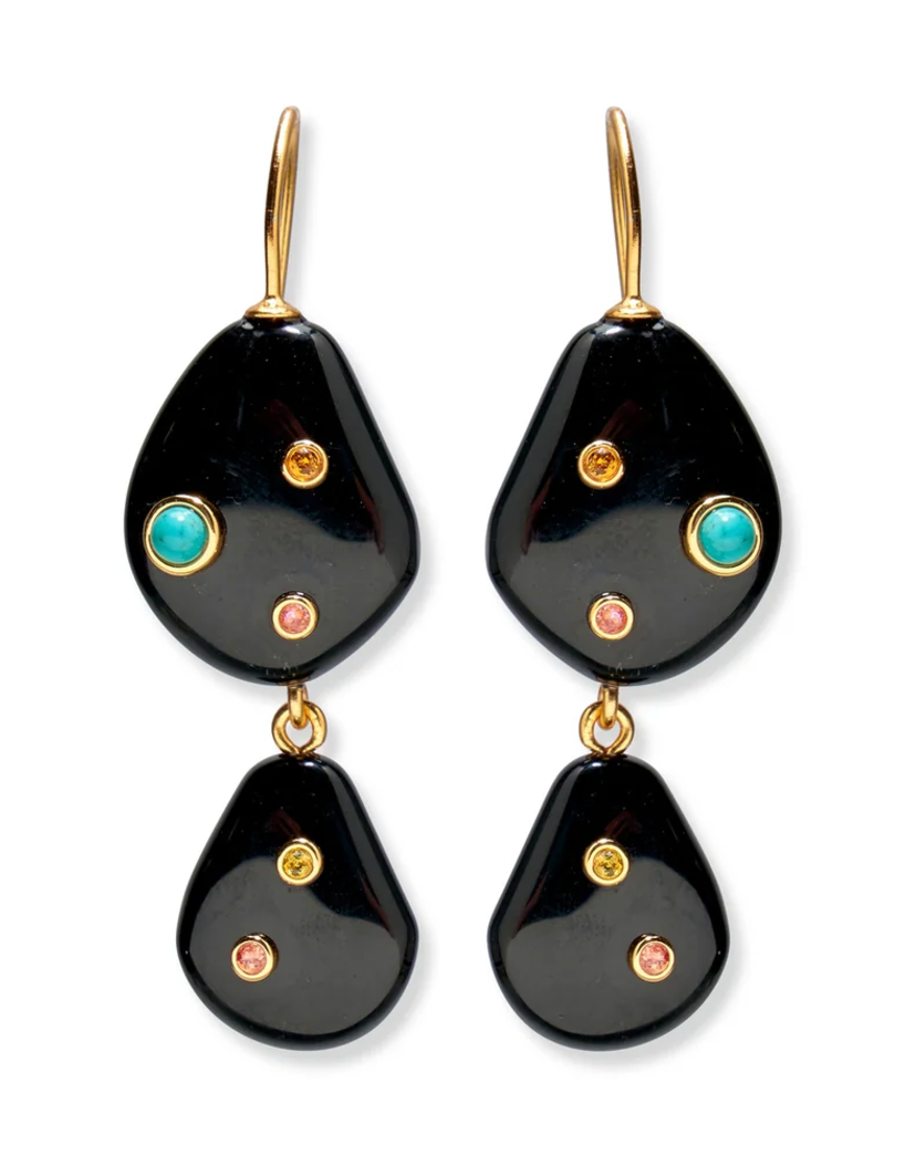 LF - Stacked Stone Earrings