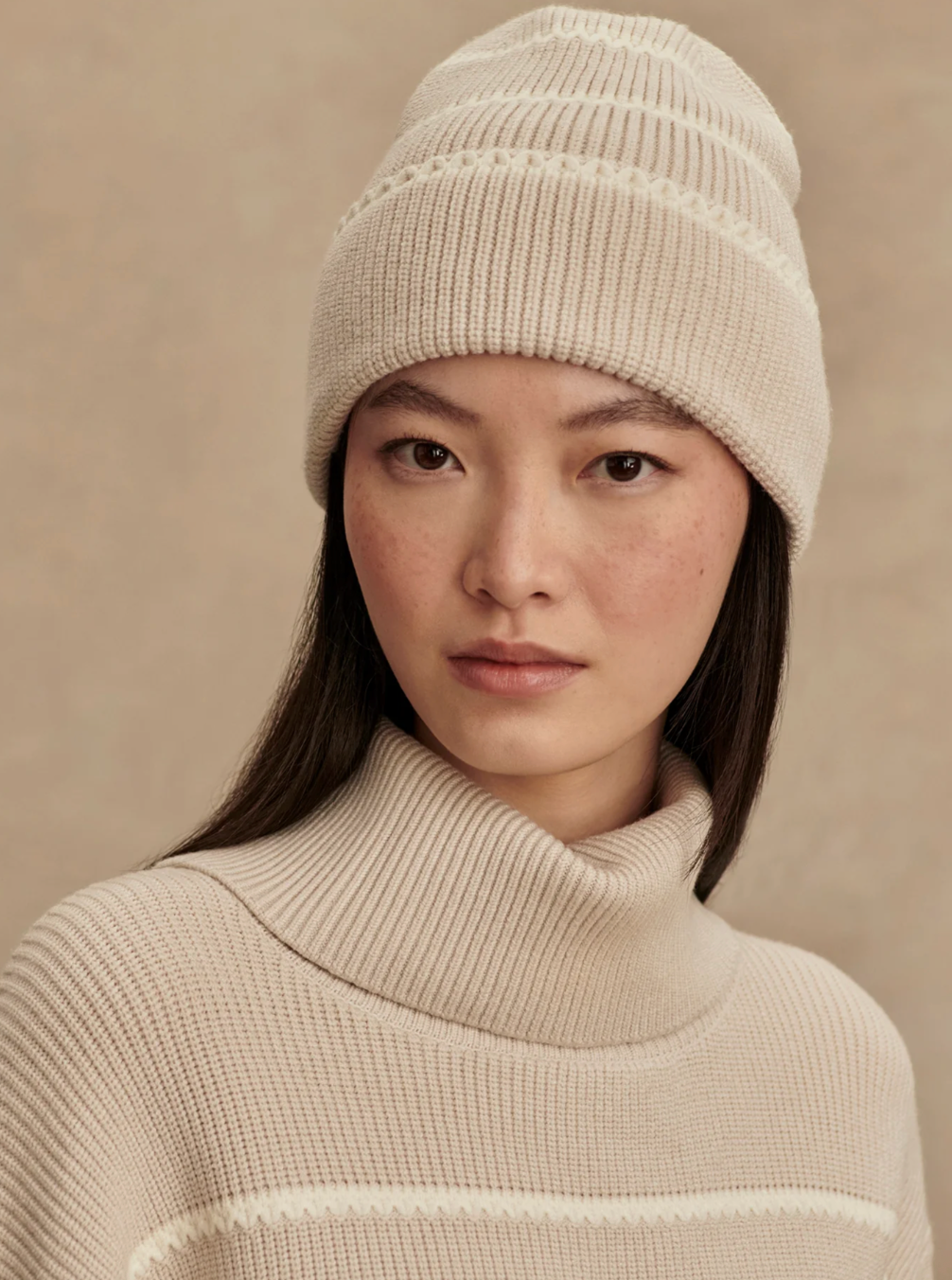 Varley- Ronan Stitch Stripe Beanie
