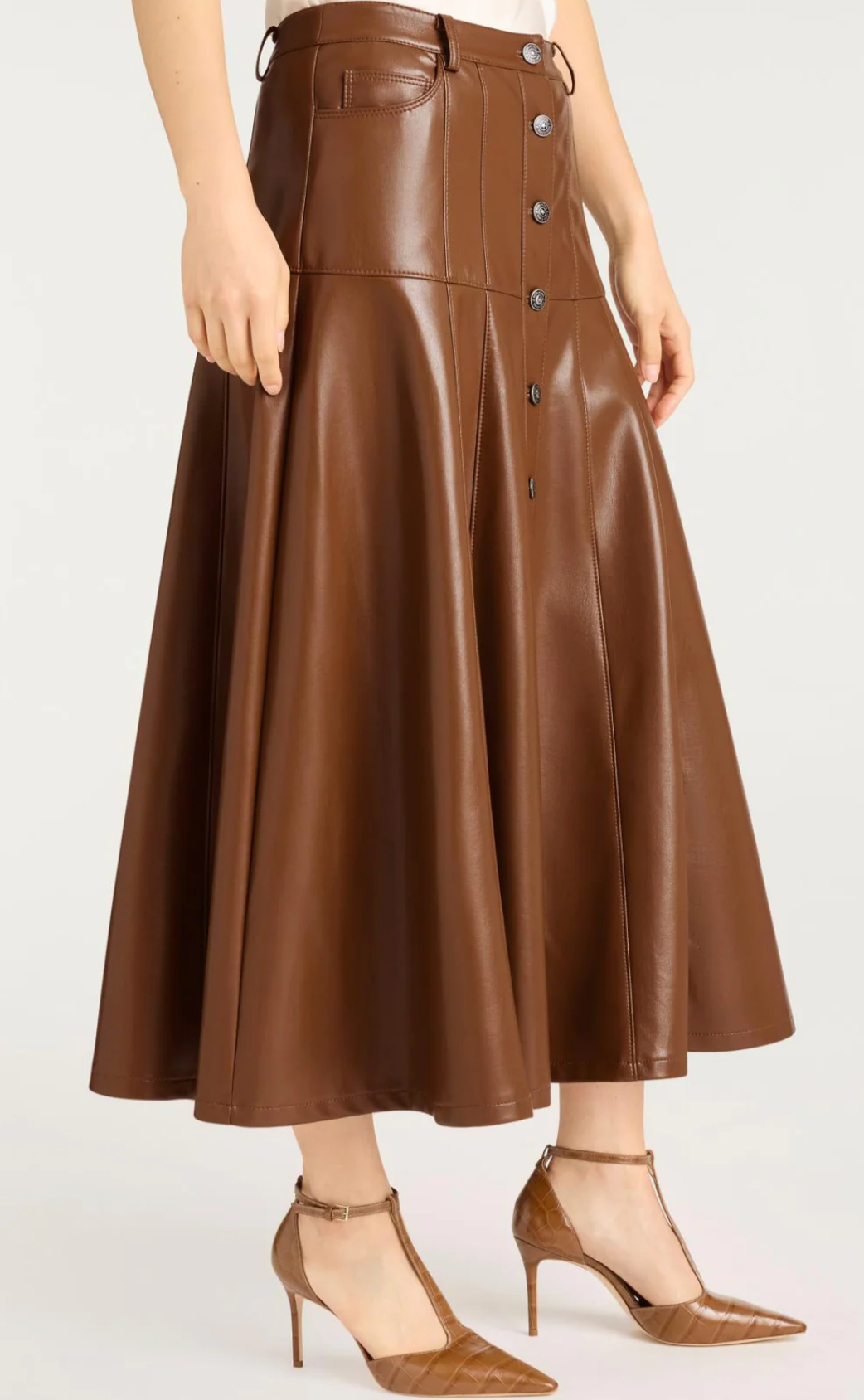 Cinq á Sept- Vegan Leather Veena Skirt