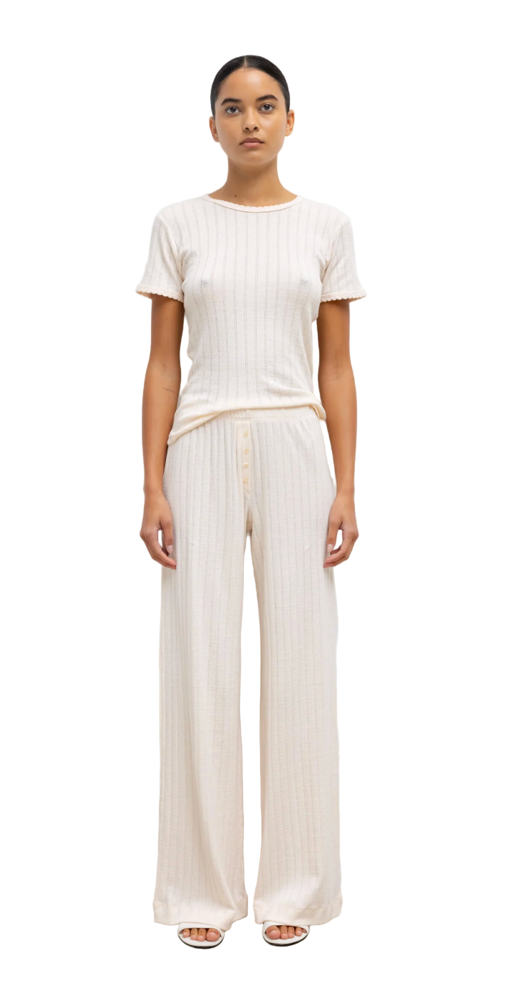 LESET- Pointelle Slim Fit Tee