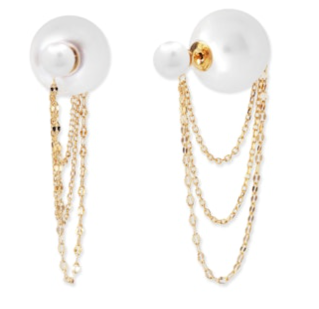TAI- Chain Pearl Studs