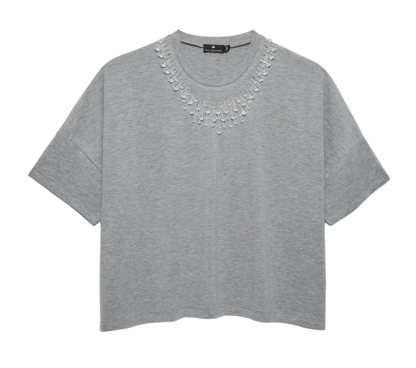 Lele Sadoughi- Teardrop Crystal T-Shirt