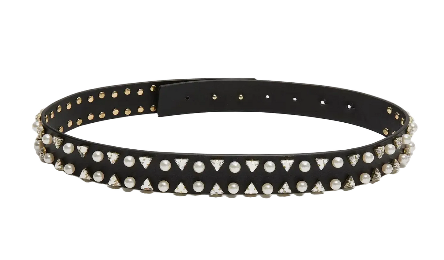 Lele Sadoughi- Geo Leather Belt