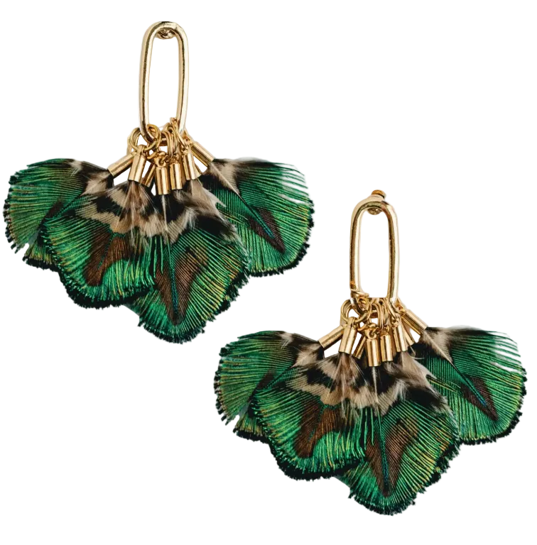 St Armands- Mallard Tassel Earrings