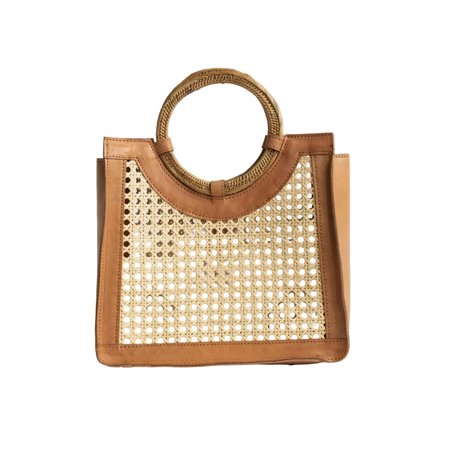 TWR- Rattan Cane Weave Round Handbag