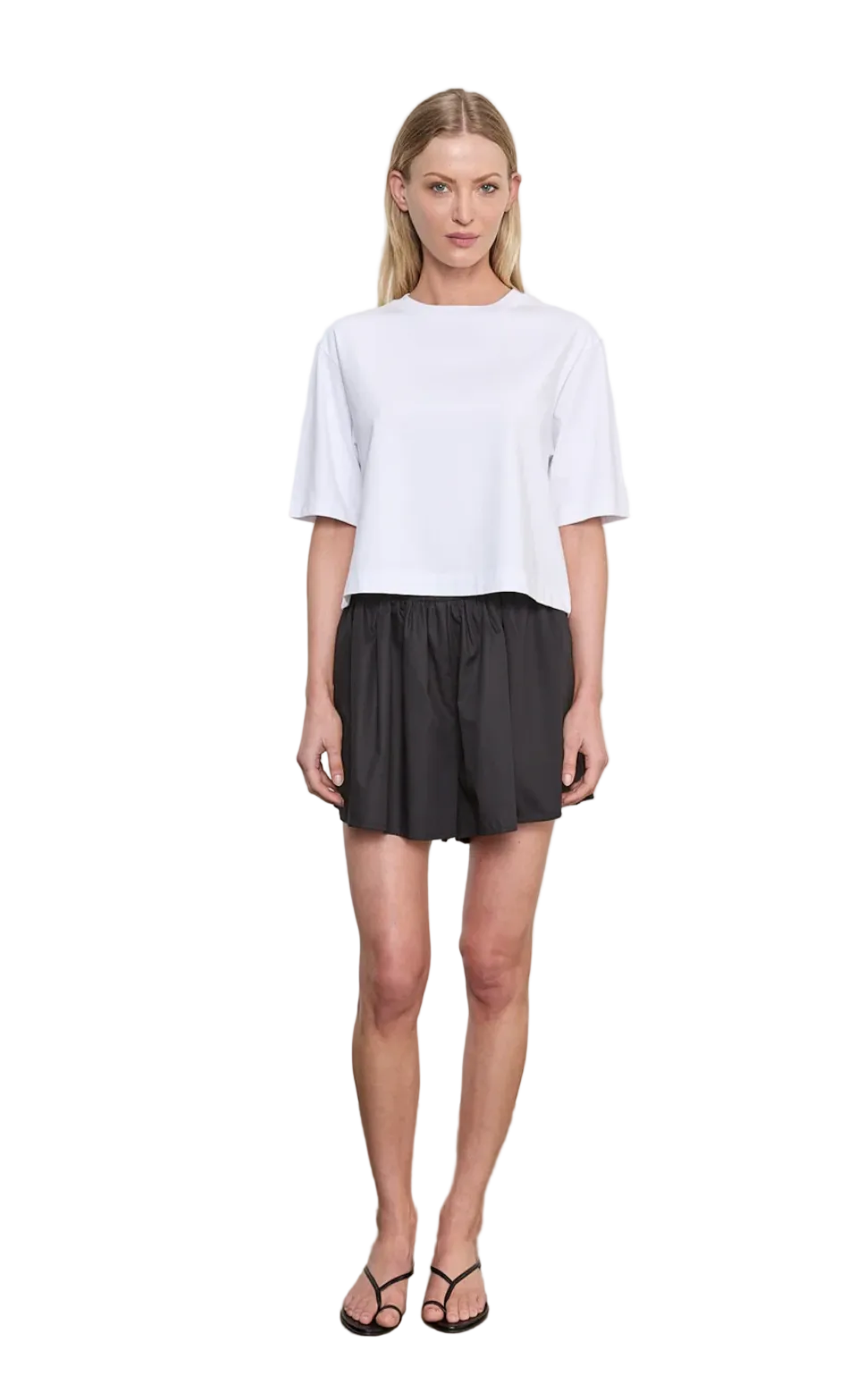 Enza Costa- Supima Structured Jersey Assym Tee