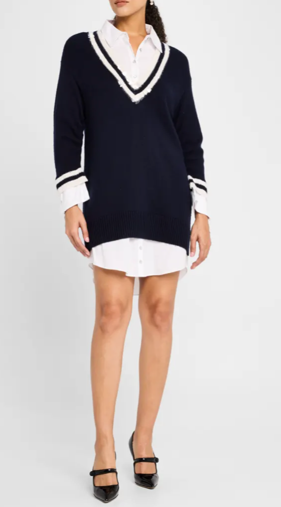 Cinq a Sept- Sequin Deep V Santina Dress