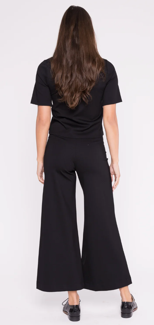 Ripley Rader- Ponte Knit Wide Leg Pant Cropped