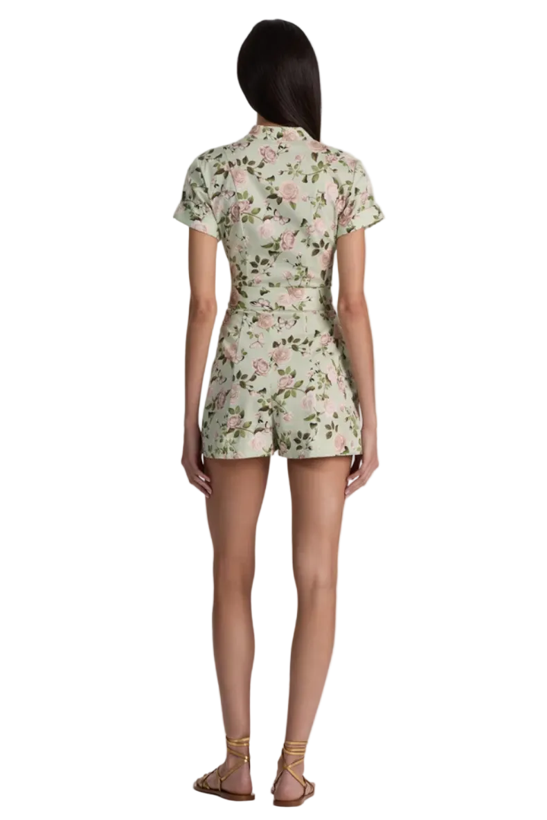 alice+olivia- Lucy Roll Sleeve Romper