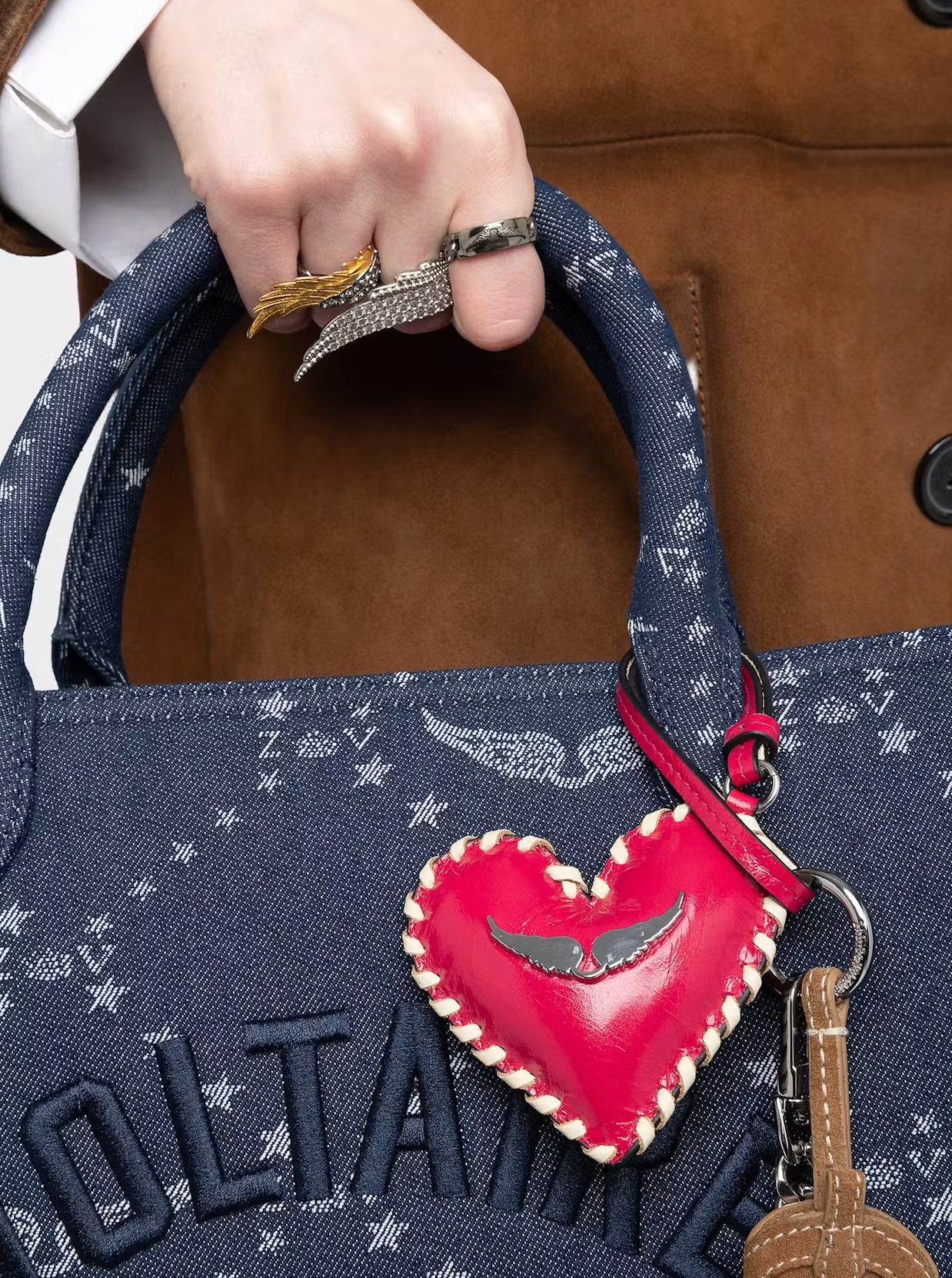Zadig & Voltaire- Heart Tag Keyring