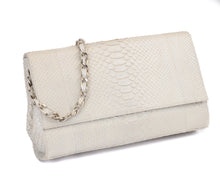 Load image into Gallery viewer, W.H. Petronela- Chain Python Clutch
