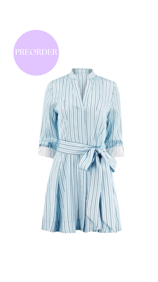 alice+olivia- Lucy Roll Cuff Mini Dress