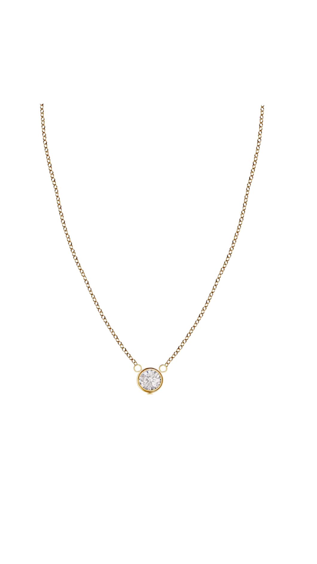 S. Carter- 14k 6mm Gold Diamond Necklace