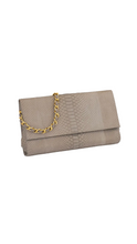 Load image into Gallery viewer, W.H. Petronela- Chain Python Clutch
