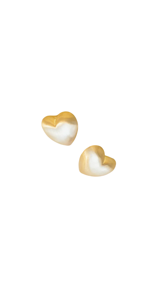 Casa Clara- Penelope Matte Heart Midi Dangle Earrings