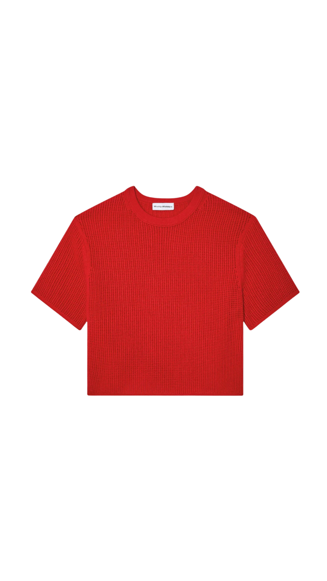 White + Warren- Cashmere Waffle Mesh Tee