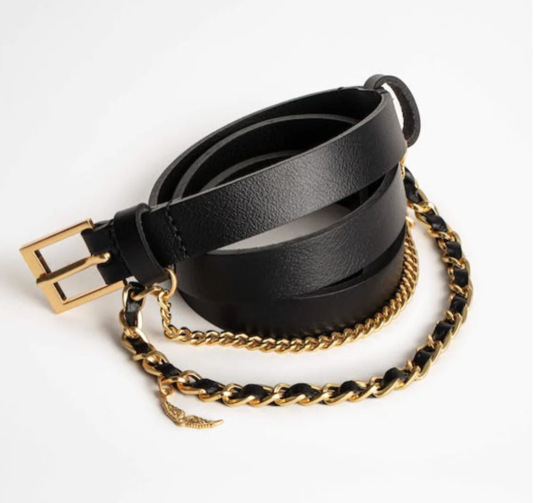 Zadig&Voltaire- Rock Chain Belt Leather