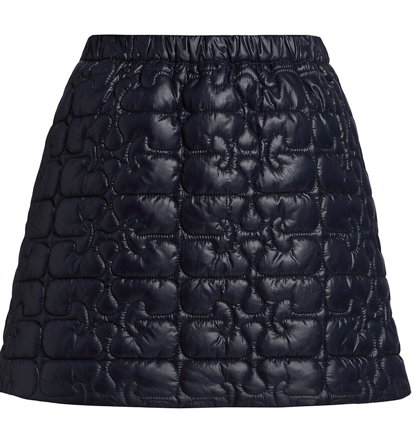 GANNI-shiny quilted Mini Skirt