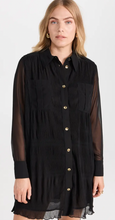 Load image into Gallery viewer, GANNI-Pleated Georgette Shirt Dress
