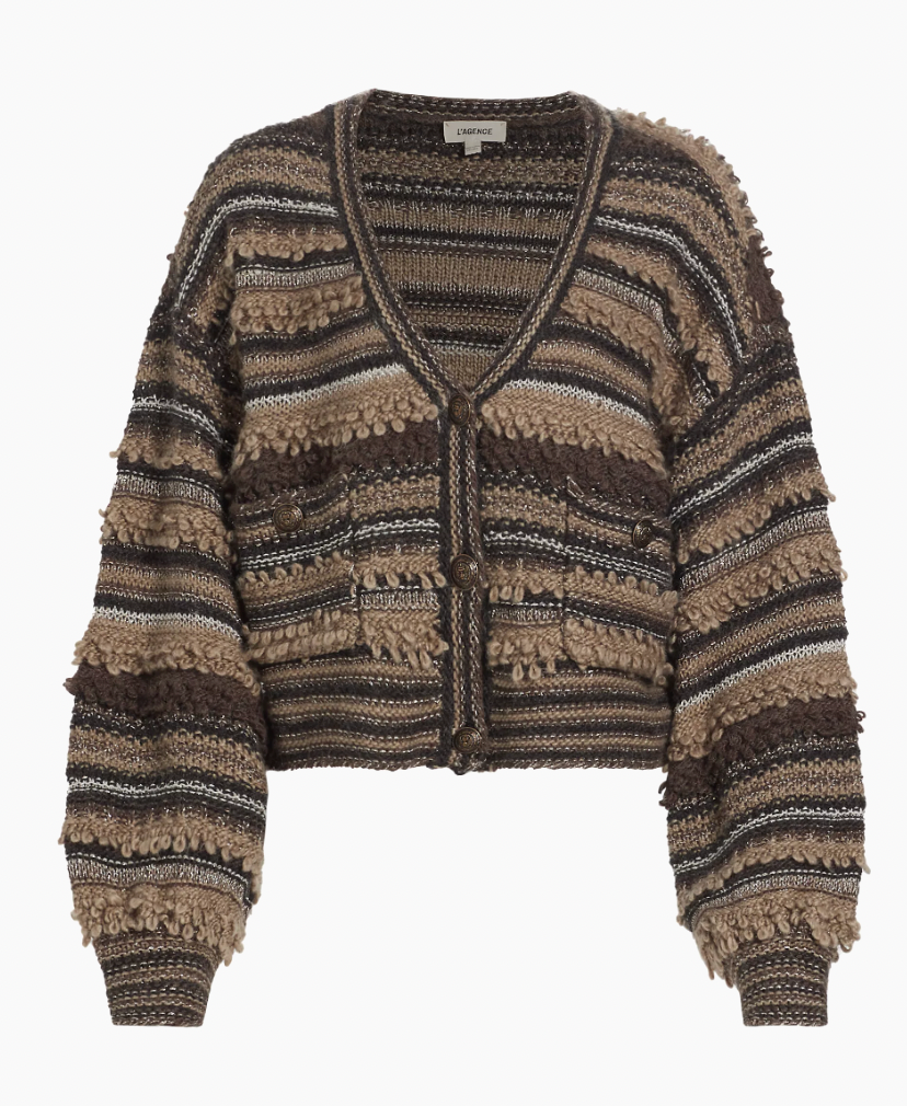 L'Agence Harriet Blouson Sleeve Sweater