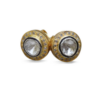Load image into Gallery viewer, S.Carter Pave Stud Gold Plate
