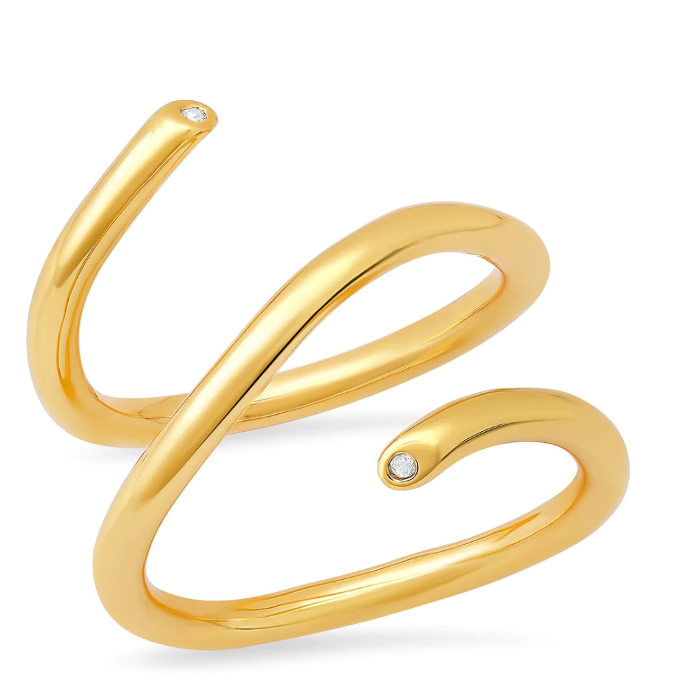 TAI - PPR-02 Free size simple gold triple open ring (brass)