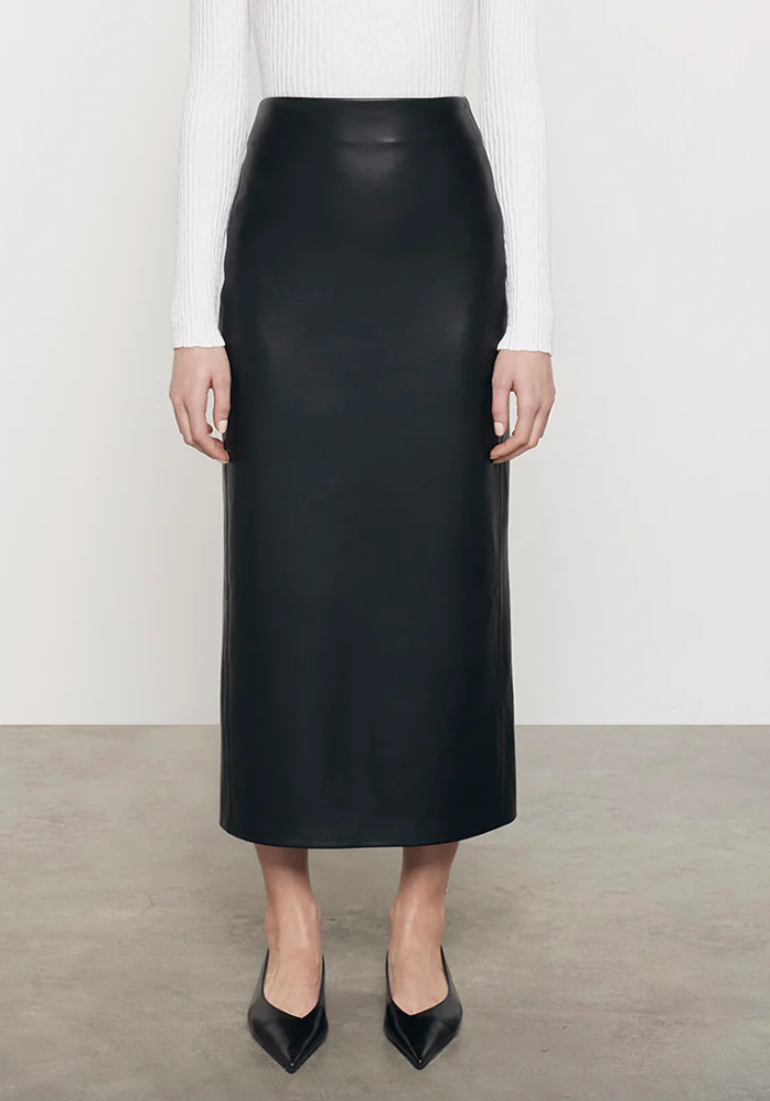 Enza Costa- Ankle Length Leather Skirt