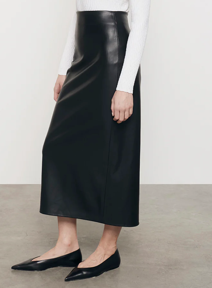Enza Costa- Ankle Length Leather Skirt