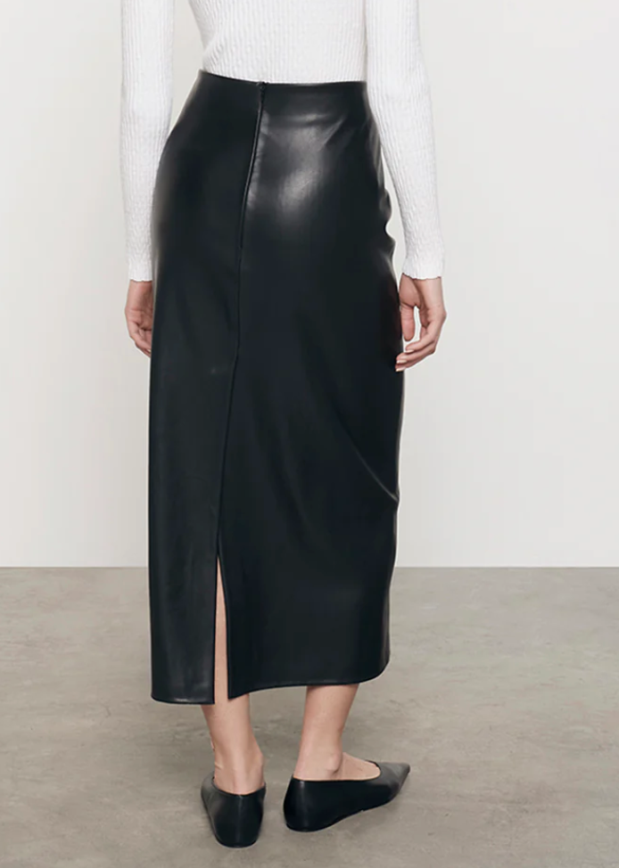 Enza Costa- Ankle Length Leather Skirt
