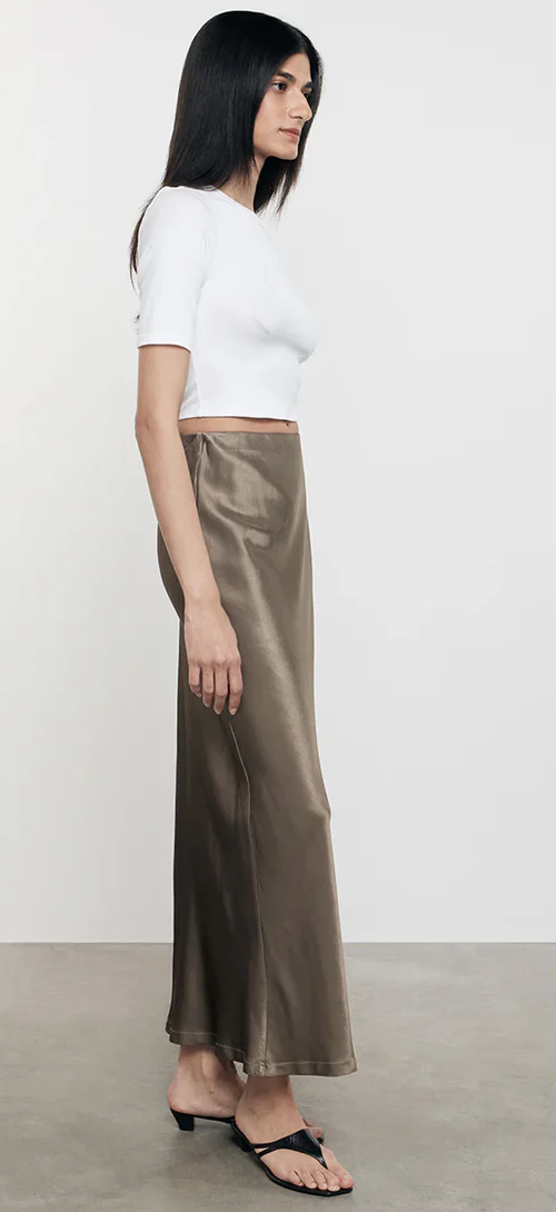 Enza Costa- Ankle Length Leather Skirt