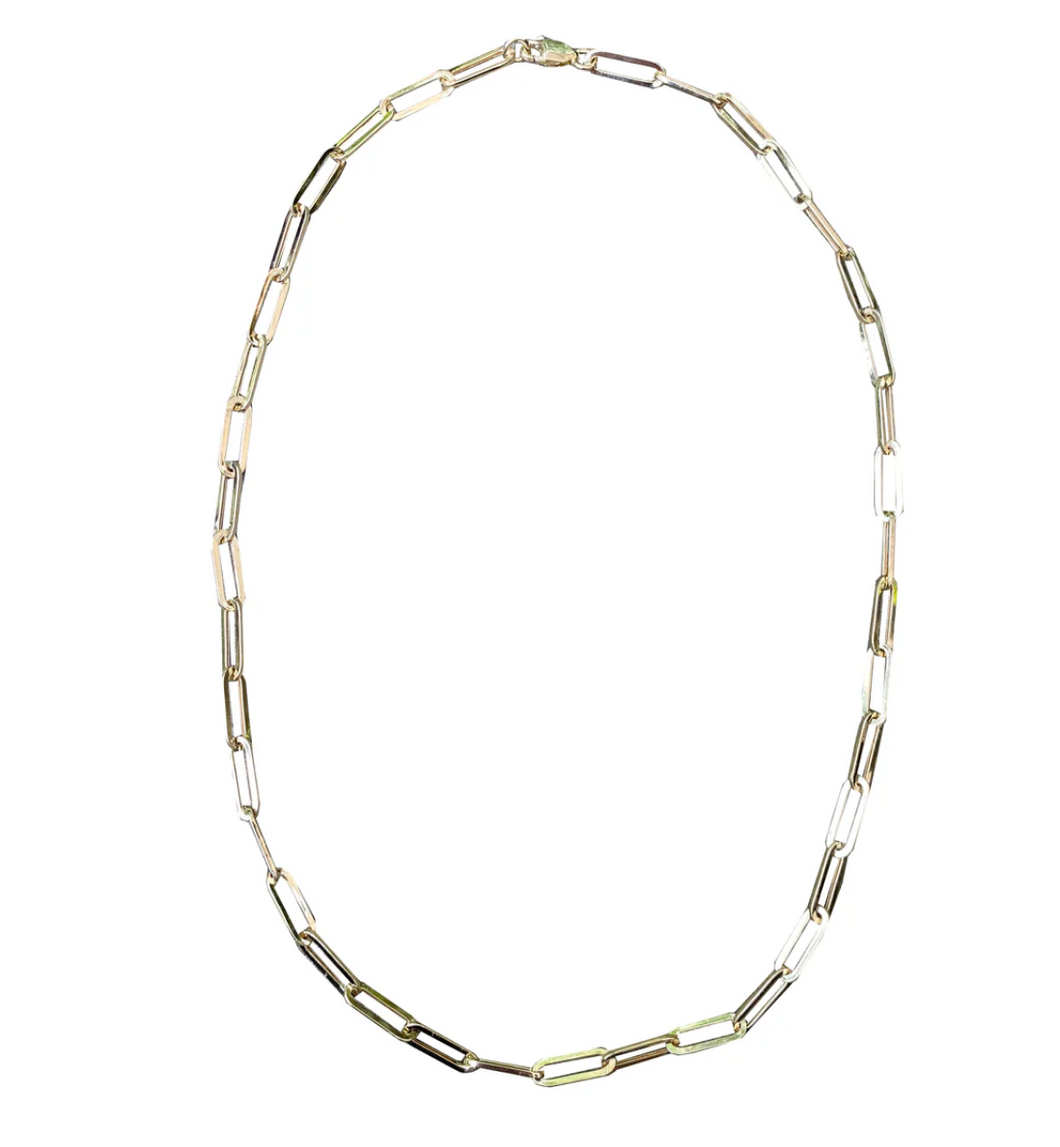 S. Carter 14k Paperclip Necklace