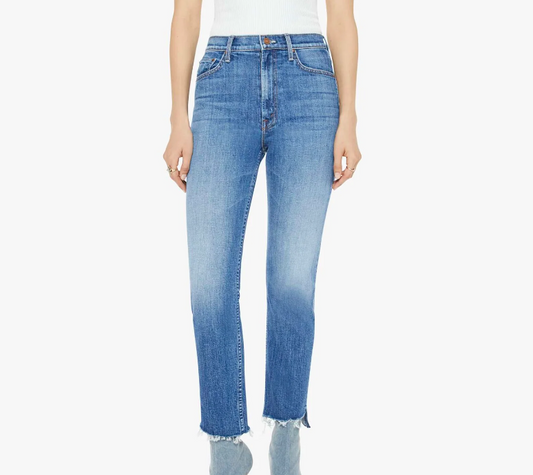 MOTHER- HW Rider Ankle Step Fray in Loafers and Lassos