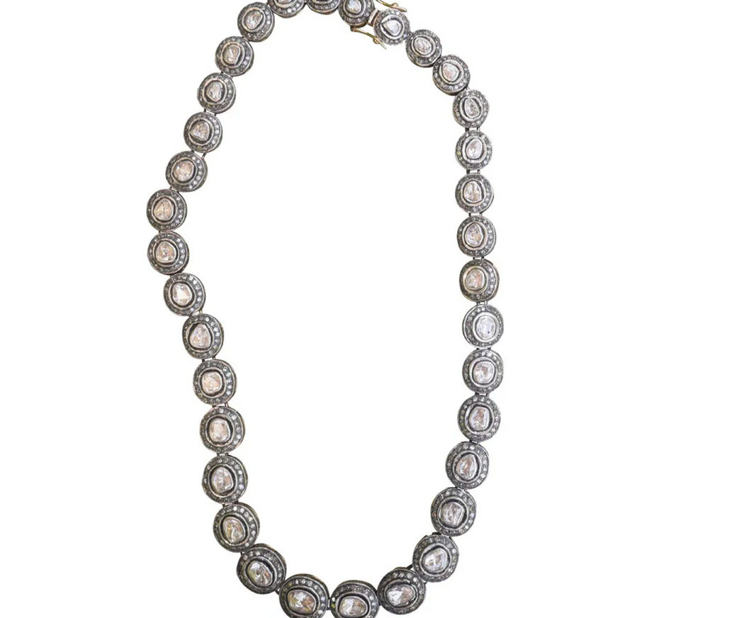 S. Carter Pave + Sliced Diamond Necklace