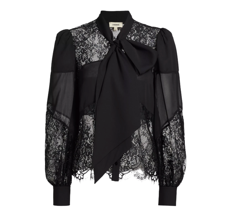 L'Agence- Emmelina Lace Tieneck Blouse