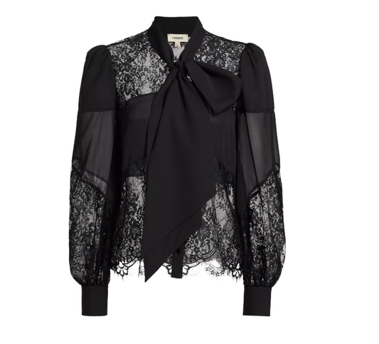 L'Agence- Emmelina Lace Tieneck Blouse