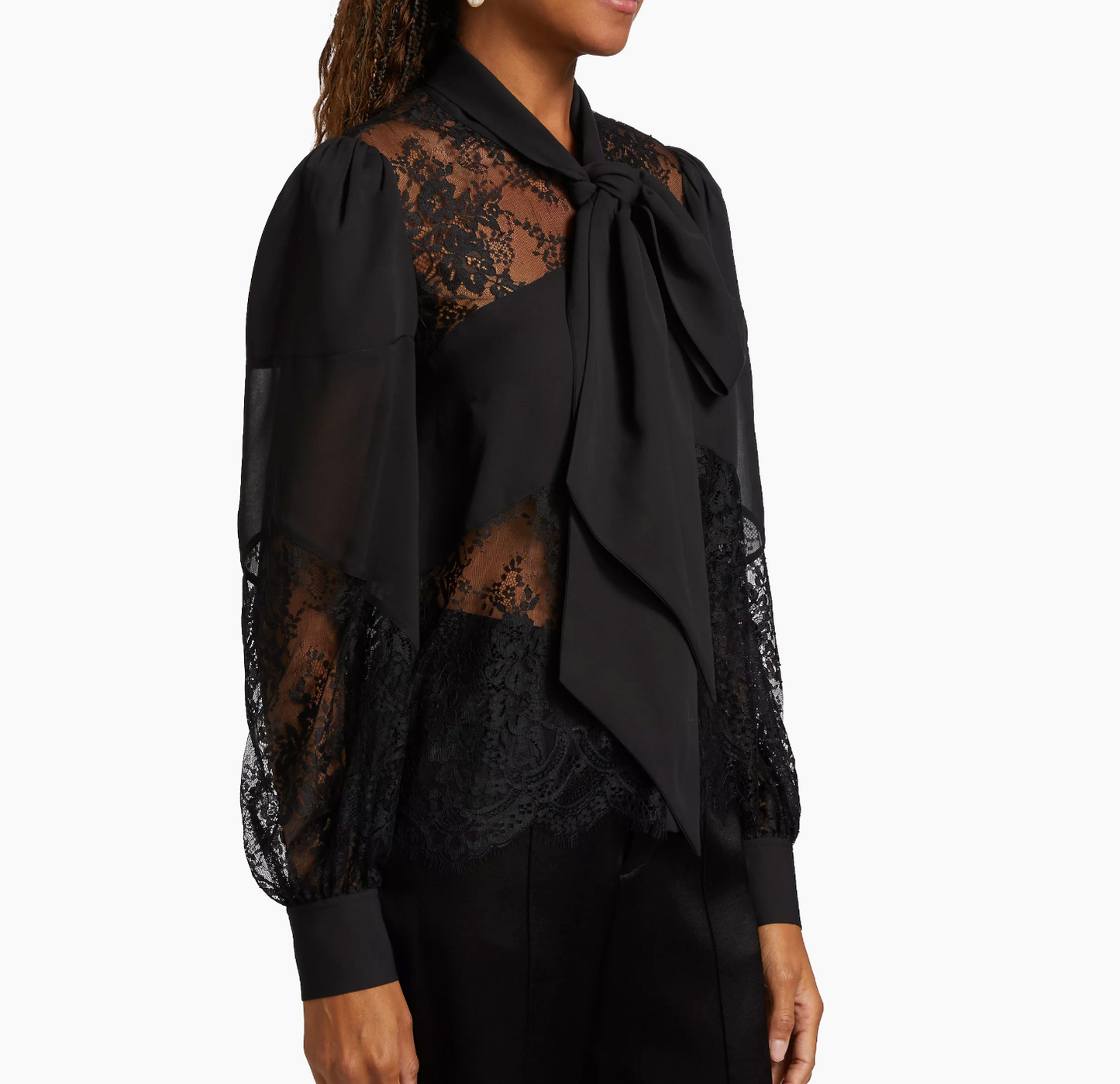 L'Agence- Emmelina Lace Tieneck Blouse