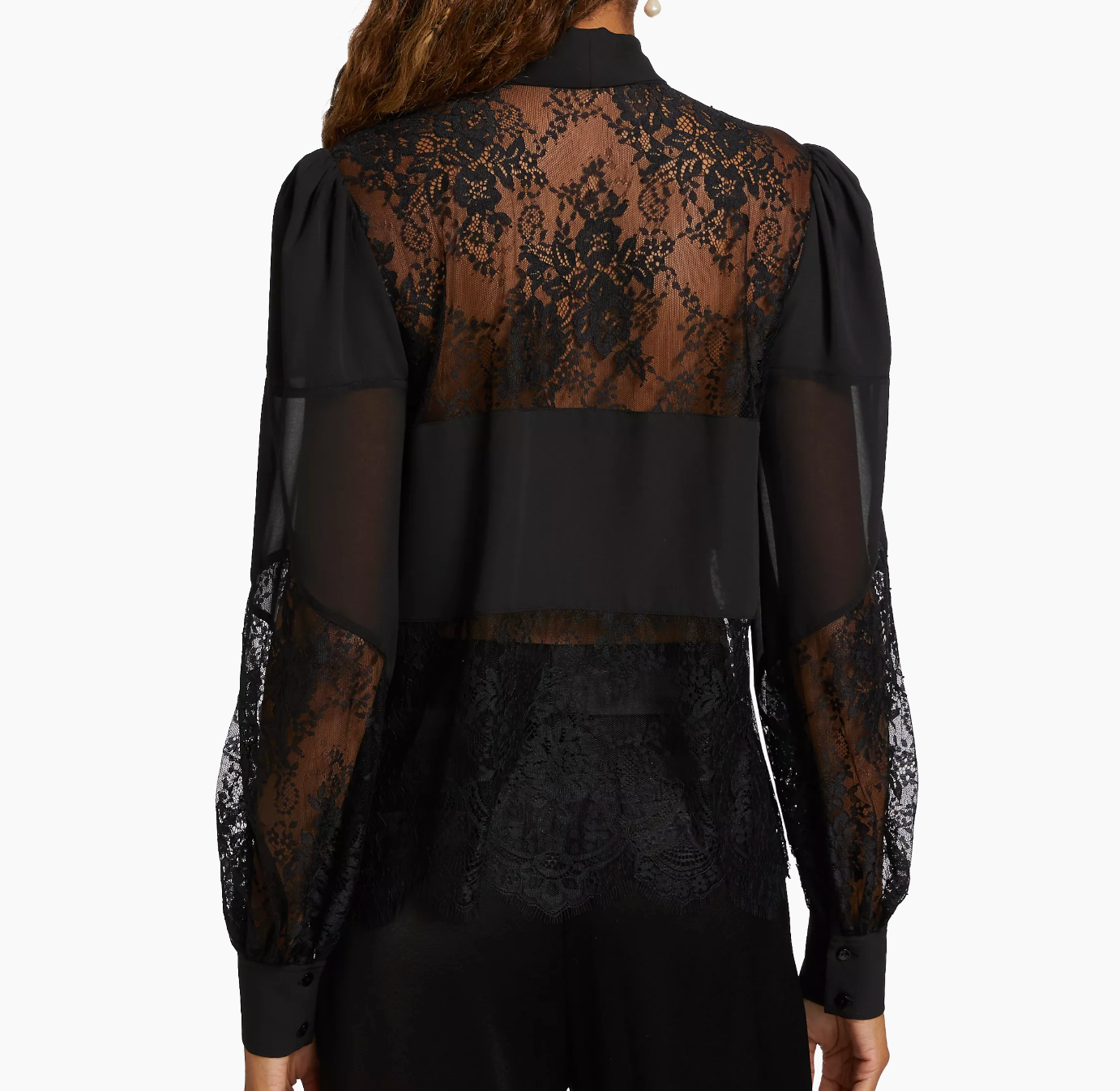 L'Agence- Emmelina Lace Tieneck Blouse