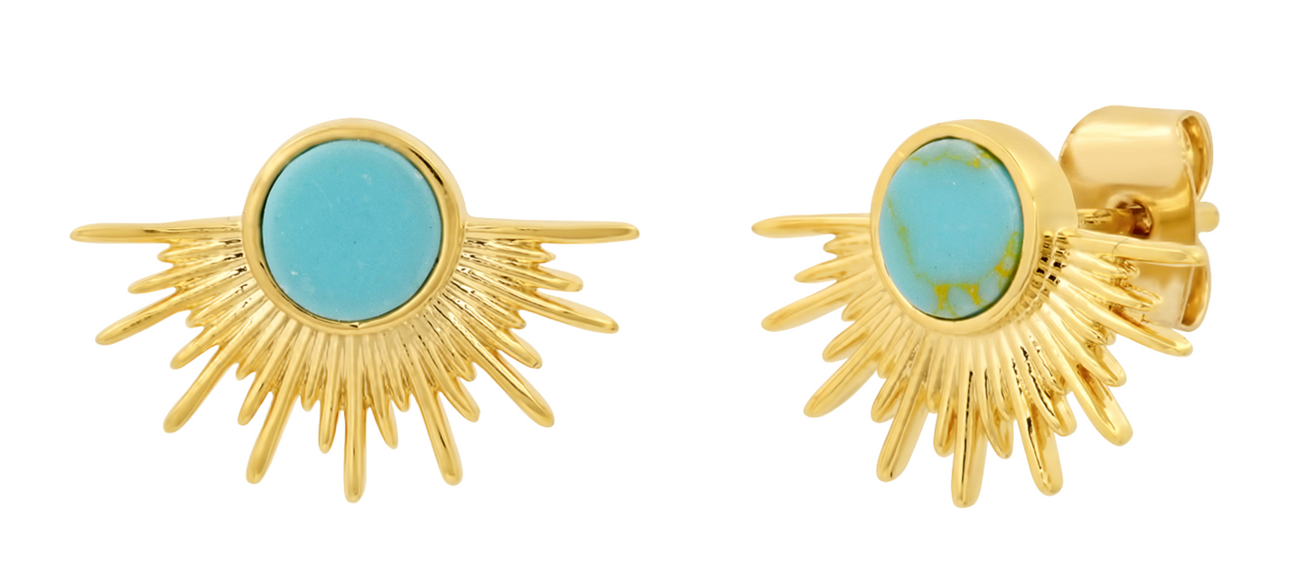 TAI- Art Deco Starburst Stud