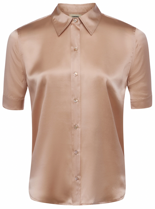 L'Agence- Ellah Short Sleeve Blouse