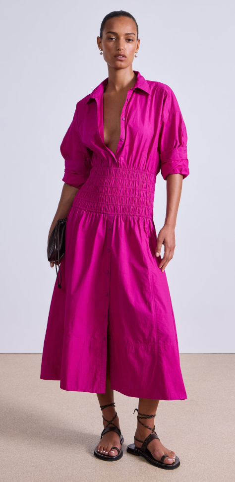 Apiece Apart- Sophia Smocked Dress