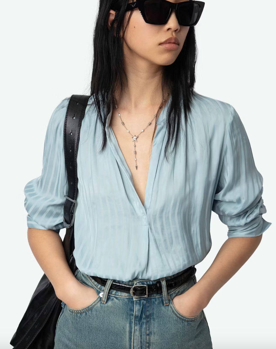 Zadig & Voltaire- Tink Satin Raye Shirt