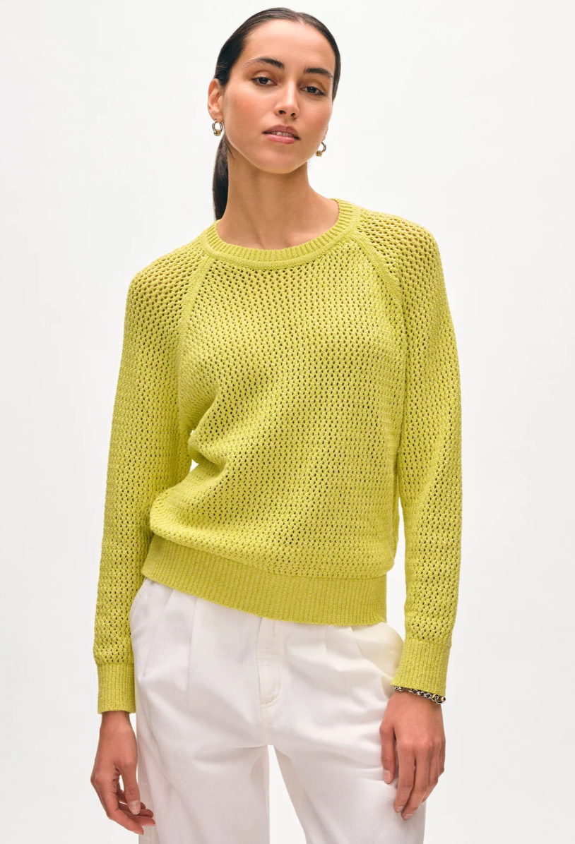 White + Warren- Boucle Mesh Sweatshirt